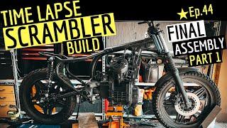 Motorcycle Build TimeLapse  CX500 Scrambler final assembly, Ep.44