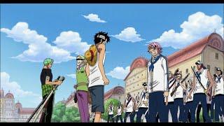 Luffy and Zoro vs Koby and Helmeppo Eng Dub