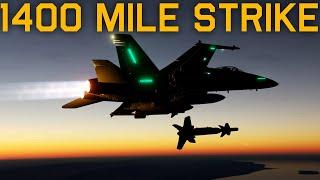 The Long Night! HUGE 1400 NM Airstrike in a DCS World F/A-18C Hornet