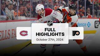 Canadiens at Flyers | October 27, 2024 | NHL Full Game Highlights