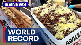 World’s largest halal snack pack assembled in Sydney | 9 News Australia