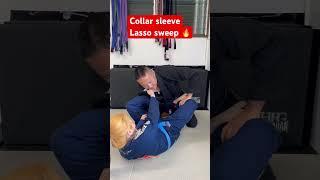 BJJ collar sleeve lasso sweep