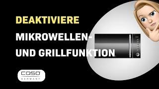 Caso MG 20 Menu: So deaktivieren Sie die Mikrowellen- und Grillfunktion | Anleitung