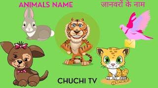 animal name Cute Animals Video for kids || Learn Animals Name Cow, Tiger, Dog, Bull || Animals Video