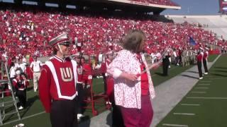 Allee Willis conducts The University Of Wisconsin Marching Band