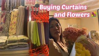 Run errands with me! Buying curtains + Arranging ##flowers  | Susan Vlogs