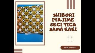 cara membuat shibori itajime segitiga sama kaki