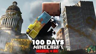 I Spent 100 Days in a REAL LAST OF US Zombie Simulation in Hardcore Minecraft