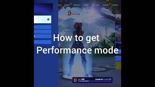 how to get performance mode on ps4/ps5/xbox