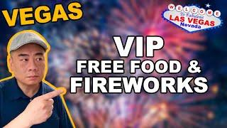 I had FREE FOOD @ Rampart Casino's 25th Anniversary VIP Fireworks Celebration! Las Vegas