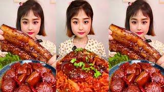 Spicy Pork Belly Mukbang Chinese Braised Pork Eating Challenge | BigBite - Asmr Eating Sounds