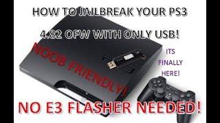 How to Jailbreak PS3 4.82 Update USB Tutorial 2018! No E3 Flasher Needed! (4.82 OFW to Rebug 4.81!)