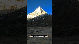 Sunrise over Mount Shivling I Gaumukh Tapovan Trek 2025 I Tapovan Trek 2025 I #shorts