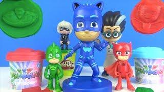 Pijamaskeliler Oyun Hamuru Oyuncak Seti Pjmasks Baykuş Kız Kertenkele Kedi Çocuk ile Renkleri Öğren