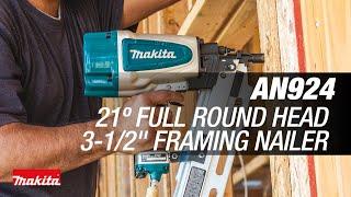 Makita 21º Full Round Head 3‑1/2" Framing Nailer (AN924)