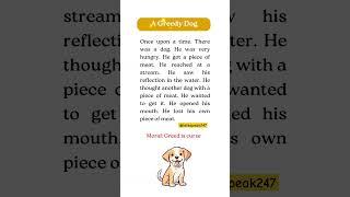 Greedy Dog Story in English | Stories for Kids  #shorts