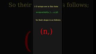 Shape of a NumPy array in Python