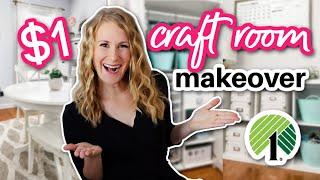 ULTIMATE DOLLAR TREE CRAFT ROOM TOUR! ️ $1 organizing ideas w/ @DoItOnaDime