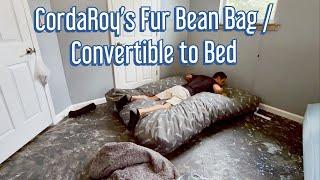 CordaRoy's Faux Fur Bean Bag Chair / Convertible Bean Bag Bed Review & Unboxing