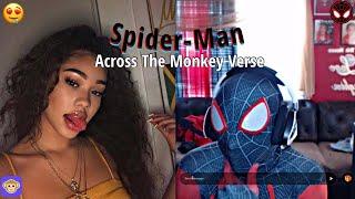 SHE PLAYED WITH THE CAT ON MONKEY APP | MILES MORALES GOT CRAZY ️