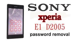 Sony Xperia Pattern Lock Remove E1 D2005 Hard reset