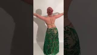 belly dance video | Eman Zaki 'Green Vintage' lace costume | hot love dance video #Shorts