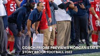 Coach Priore previews Morgan State matchup | Stony Brook Football 2022