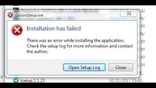 Discord failed to install | Ошибка установки дискорд |