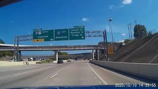 Driving to Ninfas on Navigation Via I-45 I-10 E + Jensen - Houston, TX Dashcam Video