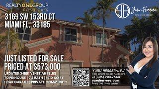 3169 SW 153rd Ct Miami FL 33185 - Video Tour with Yuru Herrera Miami Realtor 305-903-7544