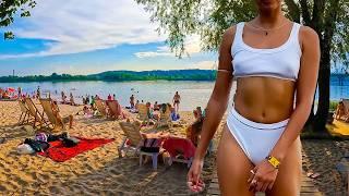 Kyiv, Ukraine  - SPYING ON UKRAINIANS ON THE BEACH, a walk along the Berezniaky beach!