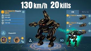 [WR] UE FENRIR w/ Pathfinder Boosts (130km/h) - 20kills Gameplay | War Robots