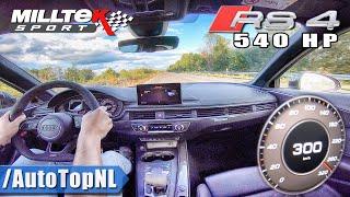 AUDI RS4 B9 540HP 300km/h AUTOBAHN (NO SPEED LIMIT) by AutoTopNL