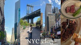 New York Vlog | DAY 1: Ess-a-bagel, Wolfgang’s steak, Manhattan Bridge, 5th ave, Time Square