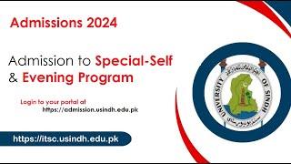 Admissions 2024: Special Self and Evening Program