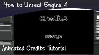 Make animated credits in UMG Unreal Engine 4