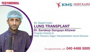 Patient Testimonial of successful " Lung Transplant " | Dr. Sandeep Gangaya Attawar | KIMS Hospitals