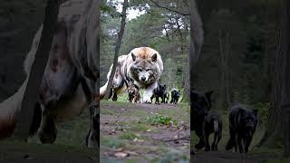 The White Wolf Leads A Pack Of Wolves Behind... #anime #wildlife #wolf