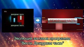 Эволюция заставок программы "Вести. Дежурная часть"