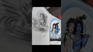 jay shree krishna pencil art pick #artpock ##Hu-ru-ru-slowed...song #ytshort