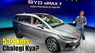 Diwali Pe Agai BYD eMAX 7 Electric Family Car with 7 and 6 seats 530 km range Lekin kya kamal kregi?