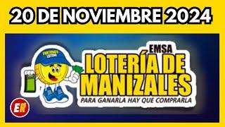 Resultado LOTERIA DE MANIZALES Miércoles 20 de noviembre 2024