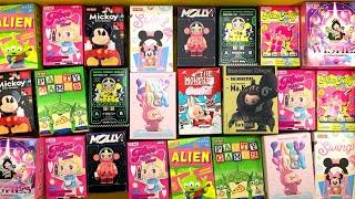 45 minutes of Pop Mart mystery surprise blind boxes Labubu Space Molly Disney ASMR Unboxing Sounds