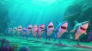 Ten Sharks in a Sharky Conga Line | Ocean Counting Dance Song for Kids