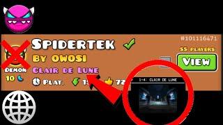 "Spidertek" [Medium Platformer Demon] by OWOSI | Geometry Dash 2.2 (w/ Globed)