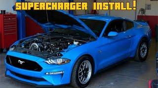 INSTALLING A VORTECH SUPERCHARGER ON MY 2022 MUSTANG GT IN A COUPLE HOURS! #mustang #supercharged