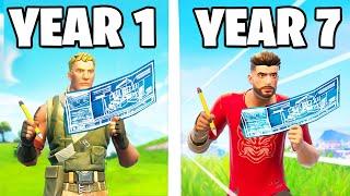 My 7 Year Fortnite Progression (Noob to Content Creator)