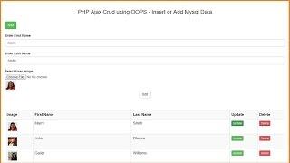 PHP Ajax Crud using OOPS - Update or Edit Mysql Data