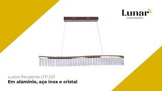 Lustre Pendente Led Cristal Legítimo K9 3 Em 1 Bivolt 20w Nitrolux