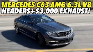 2012 Mercedes C 63 AMG 6.3L V8 Exhaust Sound w/ Headers & $3,000 Cat-Back Exhaust System!